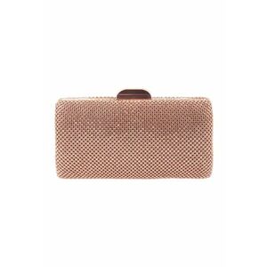 Geanta minaudiere cu strasuri si lant - Auriu rose imagine