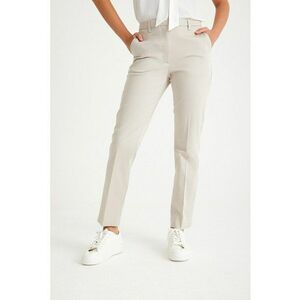 Pantaloni Chino drepti cu model uni - Bej deschis imagine