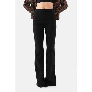 Pantaloni bootcut cu talie inalta - Negru imagine