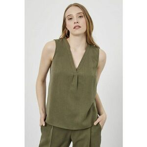 Bluza din lyocell - fara maneci - Kaki imagine