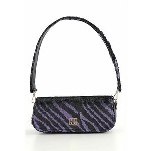 Geanta cu maner si bareta - Negru/Violet imagine