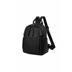 Rucsac de piele cu buzunare exterioare Tali negru imagine