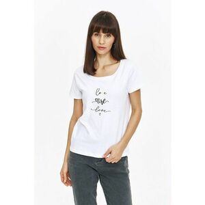 Tricou cu decolteu rotund - Alb imagine
