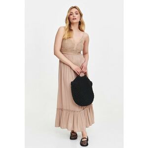 Rochie lunga cu bareta ajustabila - Piersica imagine