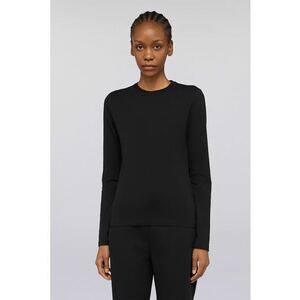 Bluza regular-fit cu decolteu la baza gatului - Negru imagine