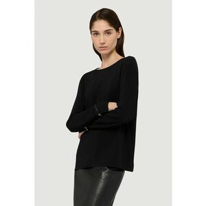 Bluza cu benzi cu catarama - Negru imagine