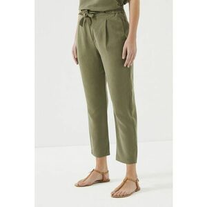 Pantaloni crop cu buzunare laterale - Kaki imagine