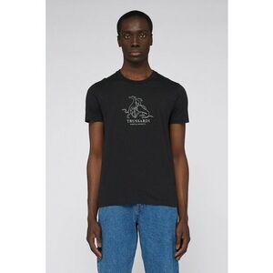 Tricou cu imprimeu logo pe piept - Alb optic/Gri antracit imagine