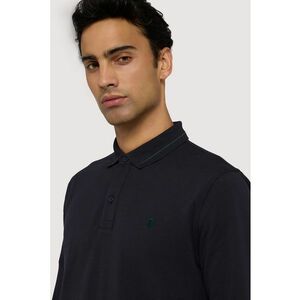 Bluza polo din bumbac - Negru/Verde pal imagine
