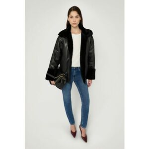 Blugi slim fit cu model uni - Albastru inchis imagine
