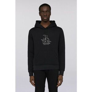 Hanorac de bumbac cu logo - Alb/Negru imagine