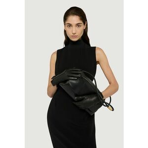 Rochie fara maneci cu guler inalt - Negru imagine