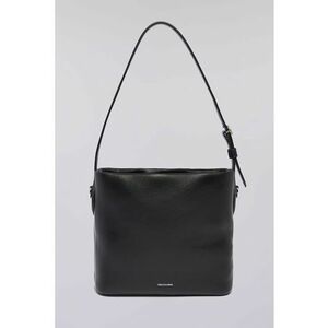 Geanta hobo din piele cu logo - Negru imagine