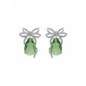 Cercei cu tija si cristale - Verde imagine