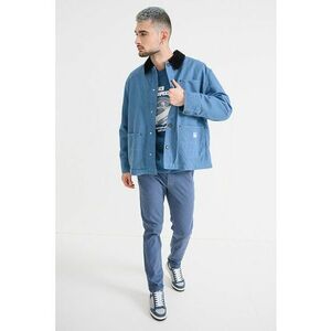Jacheta cu capse Brams - Albastru pastel/Negru imagine