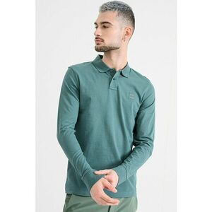 Bluza polo slim fit Passerby - Verde aquamarin imagine