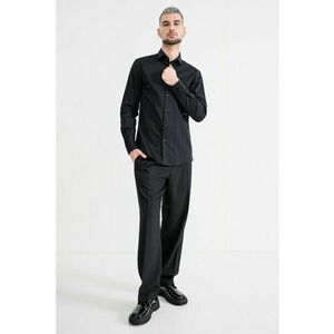 Camasa slim fit de bumbac Kason - Negru imagine