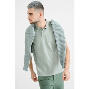 Tricou polo slim fit Passenger - Verde melange imagine
