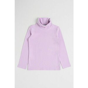 Bluza uni cu guler inalt - Lila imagine