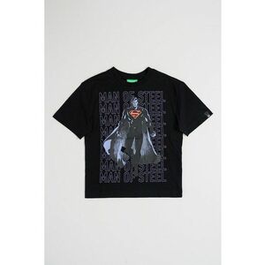 Tricou cu imprimeu Superman - Negru/Albastru imagine