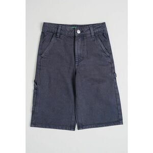 Bermude din denim cu buzunare - Gri imagine