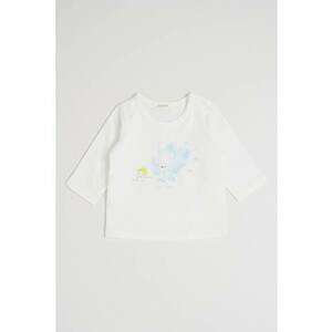 Bluza din bumbac cu model grafic - Alb imagine