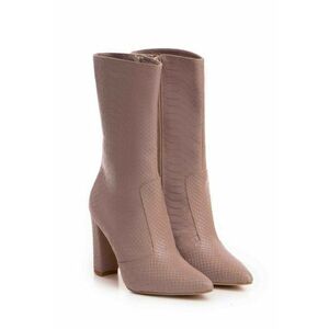 Cizme Teo piele naturala de culoare pruna deschis imagine