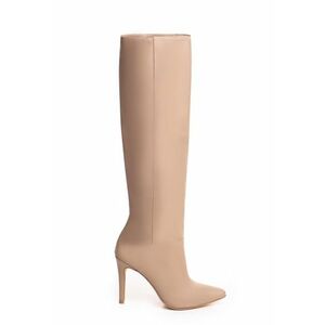 Cizme Savanna Shade cu toc inalt - piele naturala de culoare grej imagine