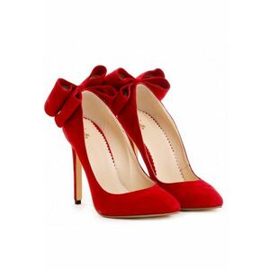 Pantofi Stiletto cu toc Cleopatra Piele Intoarsa de dama imagine