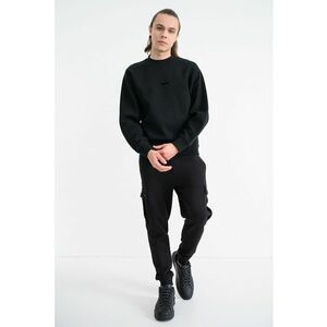 Bluza de trening lejera cu decolteu la baza gatului - Negru imagine