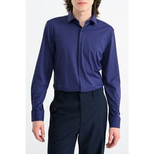Camasa slim fit cu maneci lungi Kenno - Albastru ultramarin imagine