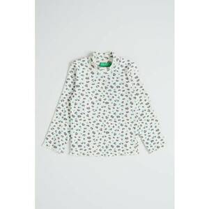 Pulover striat cu animal print - Maro taupe/Bej imagine