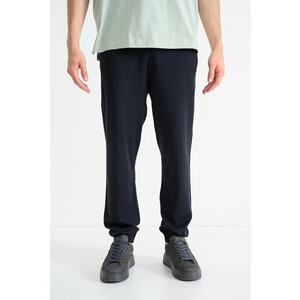 Pantaloni de trening cu snur in talie - Negru stins imagine