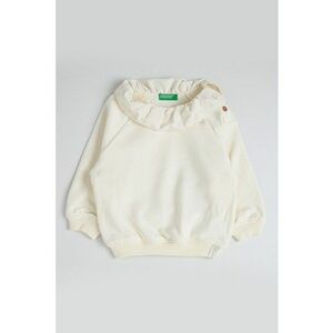 Bluza uni de trening din amestec de bumbac - Crem imagine