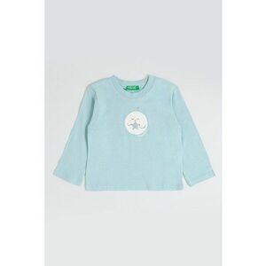 Bluza de bumbac cu imprimeu grafic - Alb/Verde menta imagine