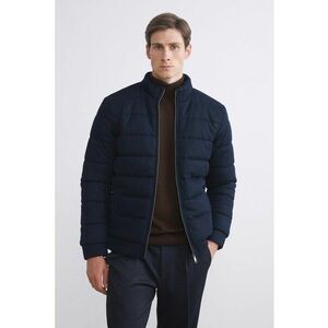 Geaca slim-fit cu vatelina - Bleumarin imagine