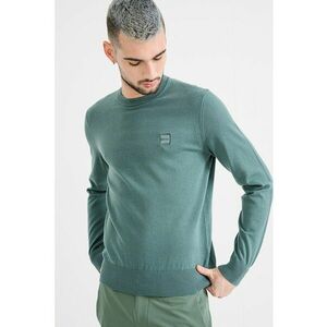 Pulover din amestec de bumbac si casmir Kanovano - Verde feriga imagine