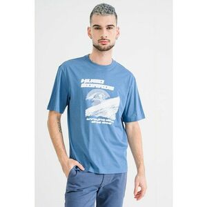 Tricou regular fit cu imprimeu frontal Napolux - Albastru pastel imagine
