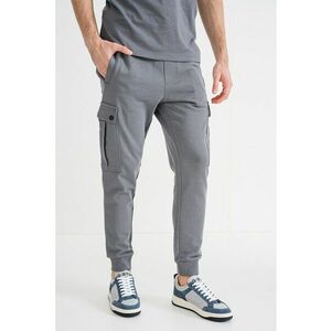 Pantaloni cargo de bumbac - Gri cenusiu imagine