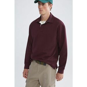 Bluza polo din bumbac - Violet tyrian imagine