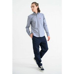 Camasa slim fit cu buzunar pe piept Evito - Albastru prafuit/Albastru imagine