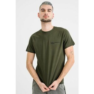 Tricou slim fit de bumbac organic - Kaki inchis imagine