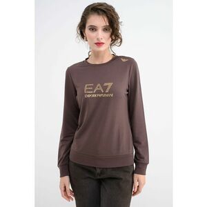 Bluza de trening cu aplicatii logo - Auriu/Maro inchis imagine