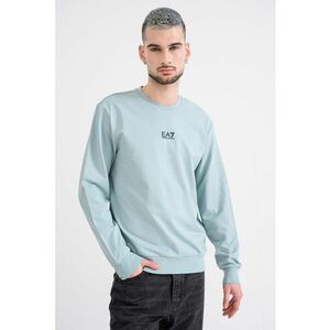 Bluza de trening cu detaliu logo si decolteu la baza gatului - Verde pal imagine