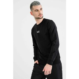 Bluza de trening cu detaliu logo si decolteu la baza gatului - Alb/Negru imagine