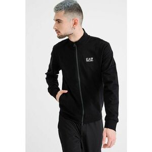 Bluza de trening cu guler inalt si fermoar - Negru/Galben sofran imagine