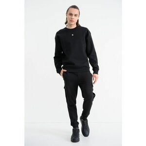 Bluza de trening cu croiala lejera Dettil - Negru imagine