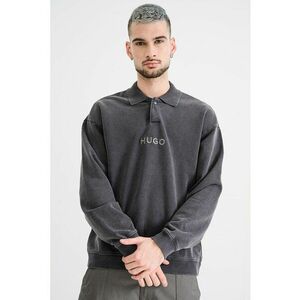 Bluza polo de trening cu logo brodat Delwy - Gri inchis imagine