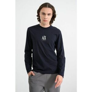 Bluza cu imprimeu logo discret - Albastru ultramarin imagine