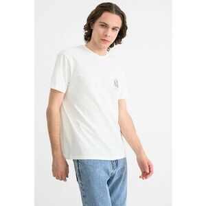 Tricou din bumbac cu logo - Alb imagine